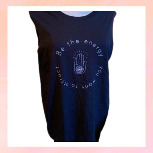 NWOT. 3/$25 Graphic Tee. Be the Energy Sleeveless - Picture 1 of 5